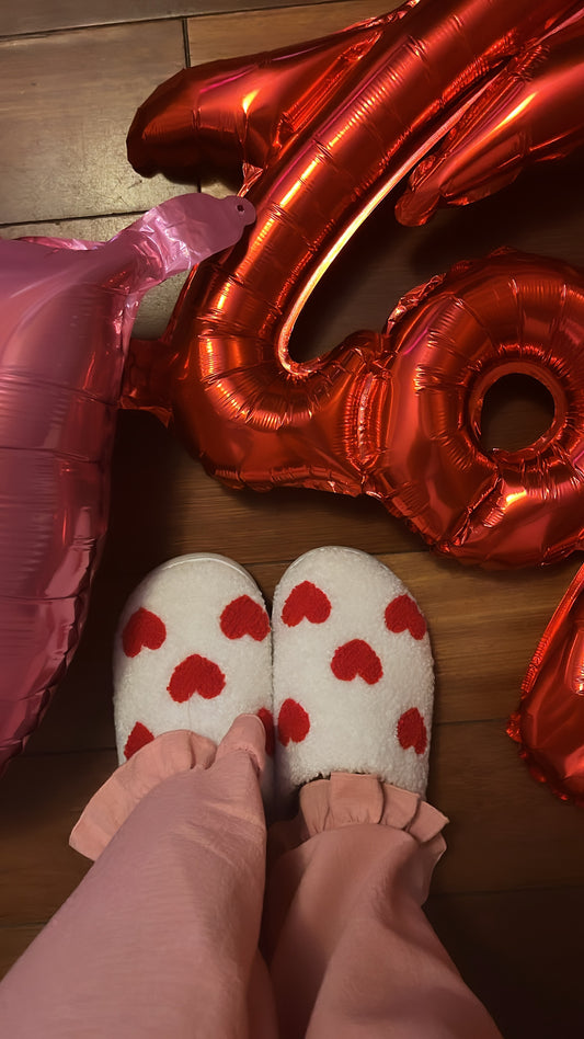 Heart Slippers.